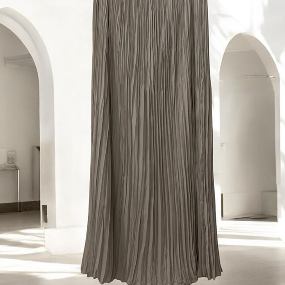 Club Monaco Gray Maxi A-Line Skirt